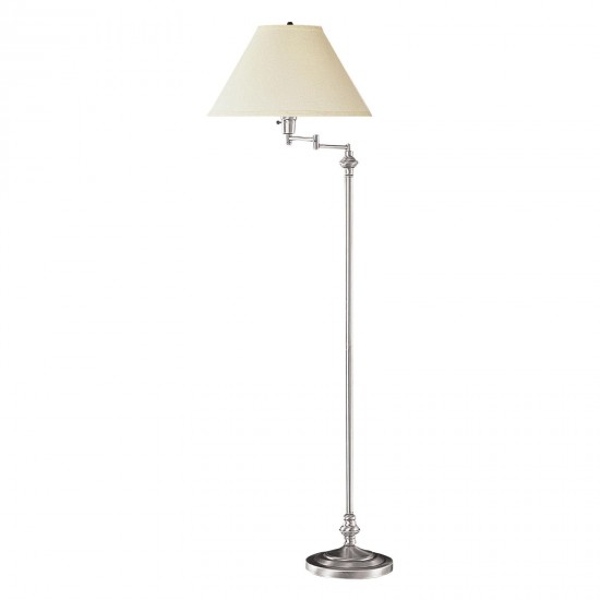 Brushed steel Metal Swing arm - Floor lamp