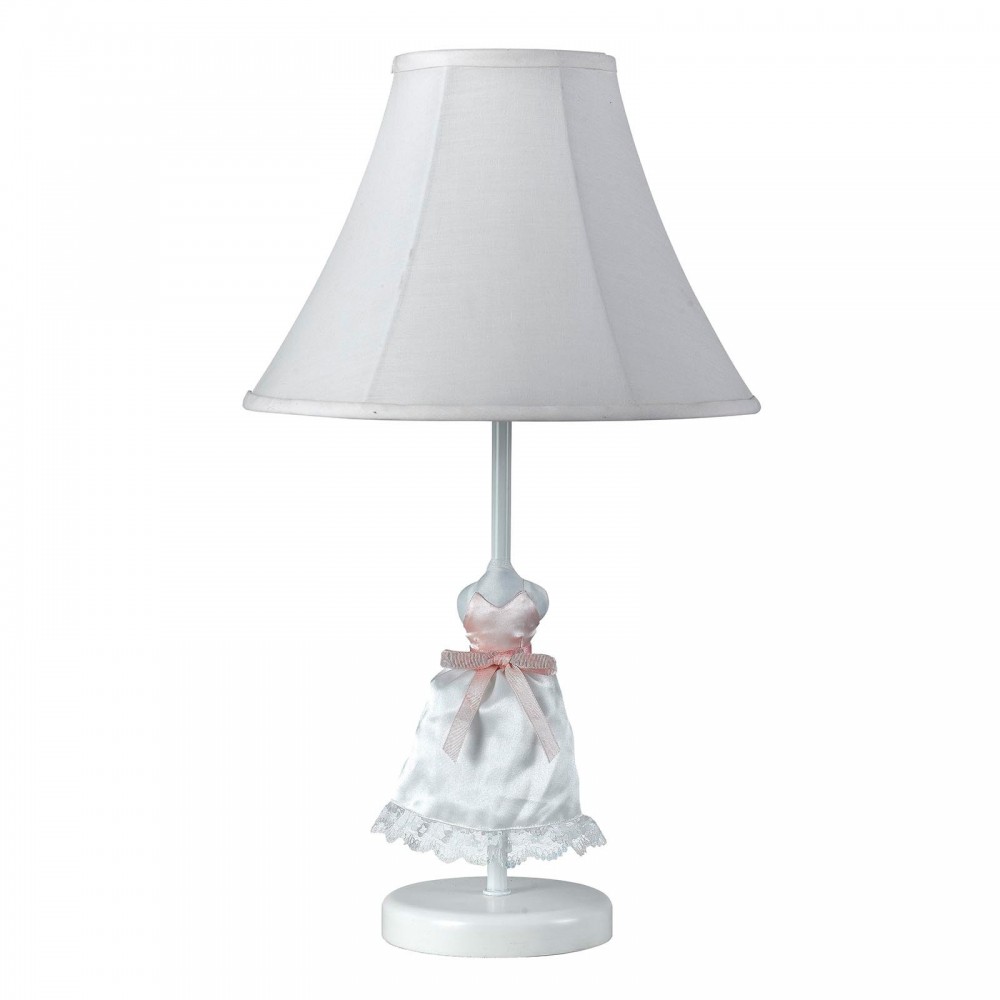 White Metal Doll skirt - Table lamp