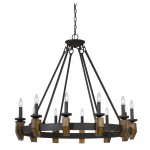 Bronze/wood Metal Cruz - Chandelier, FX-3517-12