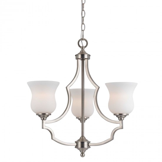 Frosted white Metal Barrie - Chandelier, FX-3531/3