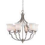 Frosted white Metal Barrie - Chandelier, FX-3531/6