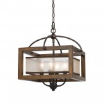 Wood Rubber wood/metal Semi flush - Pendant