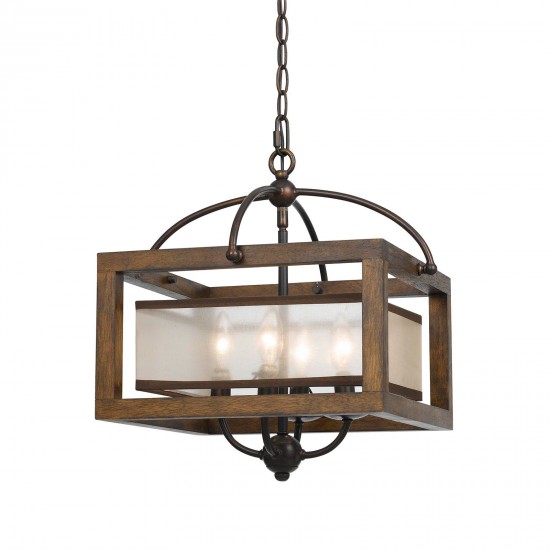 Wood Rubber wood/metal Semi flush - Pendant