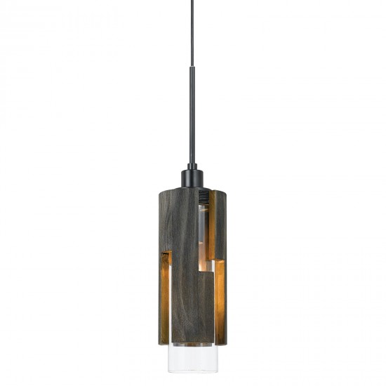 Wood/black Metal/wood Reggio - Chandelier, FX-3641-1