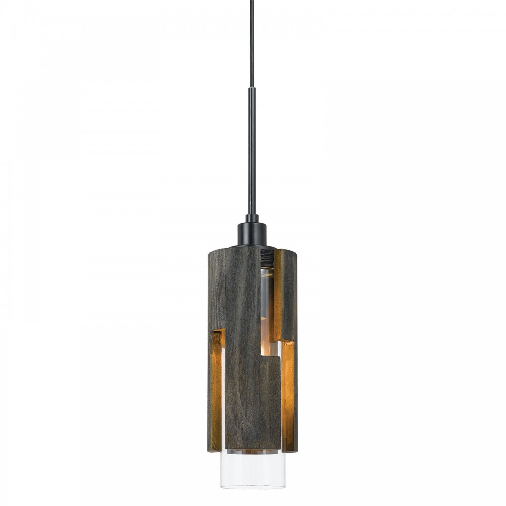 Wood/black Metal/wood Reggio - Chandelier, FX-3641-1