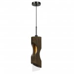 Smoky wood Metal/wood Zamora - Pendant, FX-3669-1P