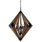 Wood Metal Arezzo - Chandelier, FX-3679-9