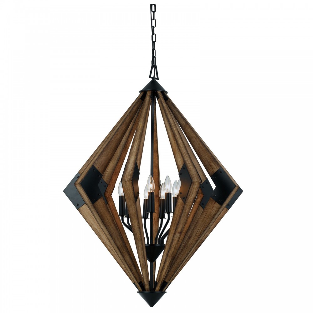 Wood Metal Arezzo - Chandelier, FX-3679-9