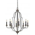 Textured bronze Metal Lebrija - Chandelier, FX-3689-8