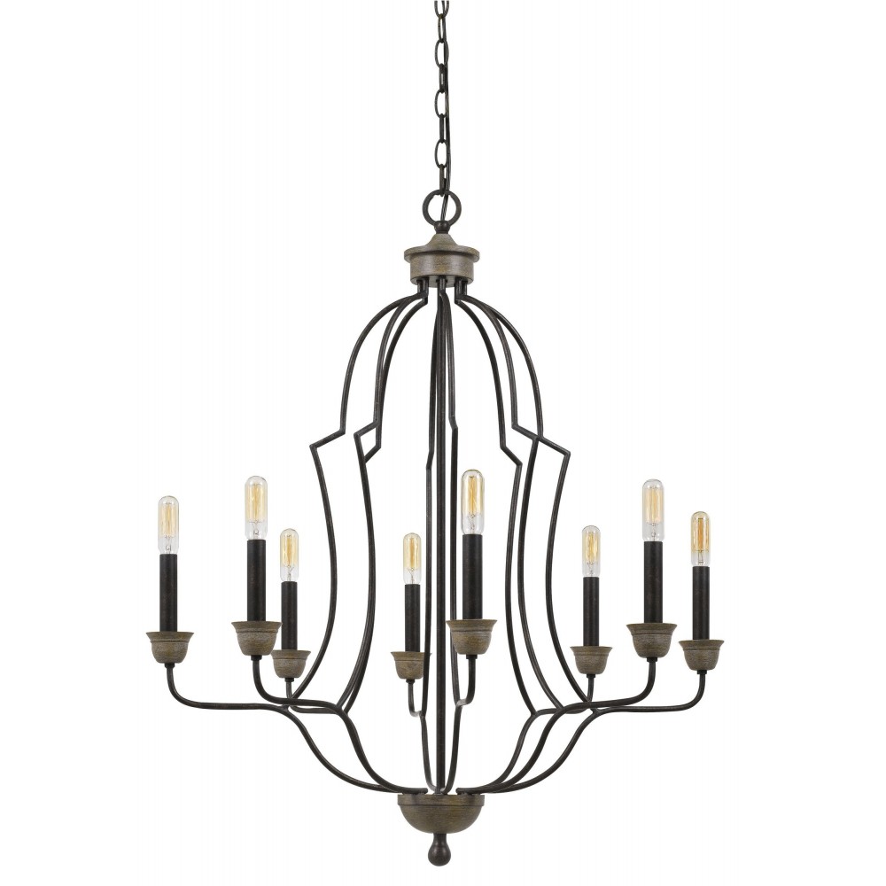 Textured bronze Metal Lebrija - Chandelier, FX-3689-8