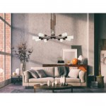 Pine/iron Metal/wood Vasto - Chandelier