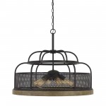 Iron/light oak Pine wood/metal Akaki - Chandelier, FX-3706-6