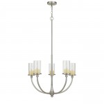 Brushed steel Metal/glass Jervis - Chandelier