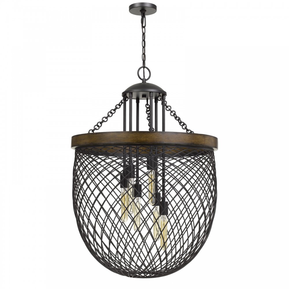 Bronze/wood Metal Marion - Chandelier, FX-3718-6