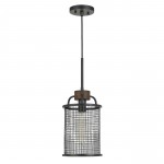 Bronze/wood Metal/ pine wood Aberdeen - Chandelier, FX-3720-1