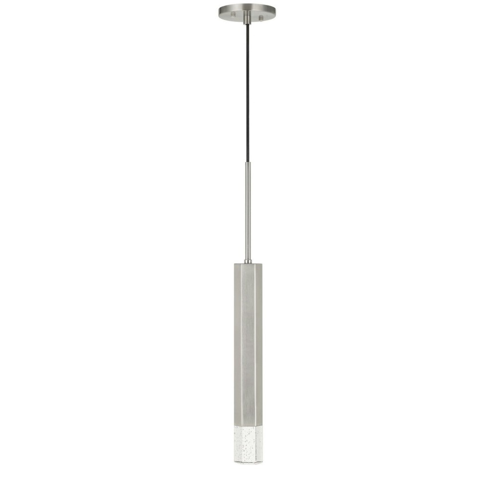 Brushed steel Aluminum casted /glass Led pendant - Pendant