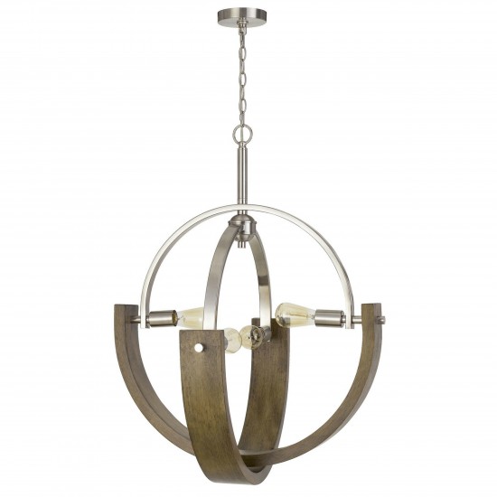 Brushed steel Metal Rauma - Chandelier, FX-3741-4