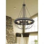 Dove grey Metal Nixa - Chandelier, FX-3748-8