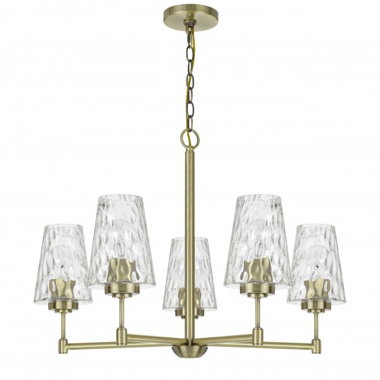 Antique brass Metal/glass Crestwood - Chandelier