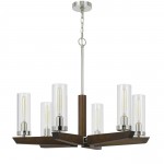 Wood/brushed steel Metal/wood Ercolano - Chandelier, FX-3756-6