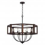 Oak Dark bronze Renton - Chandelier, FX-3761-8