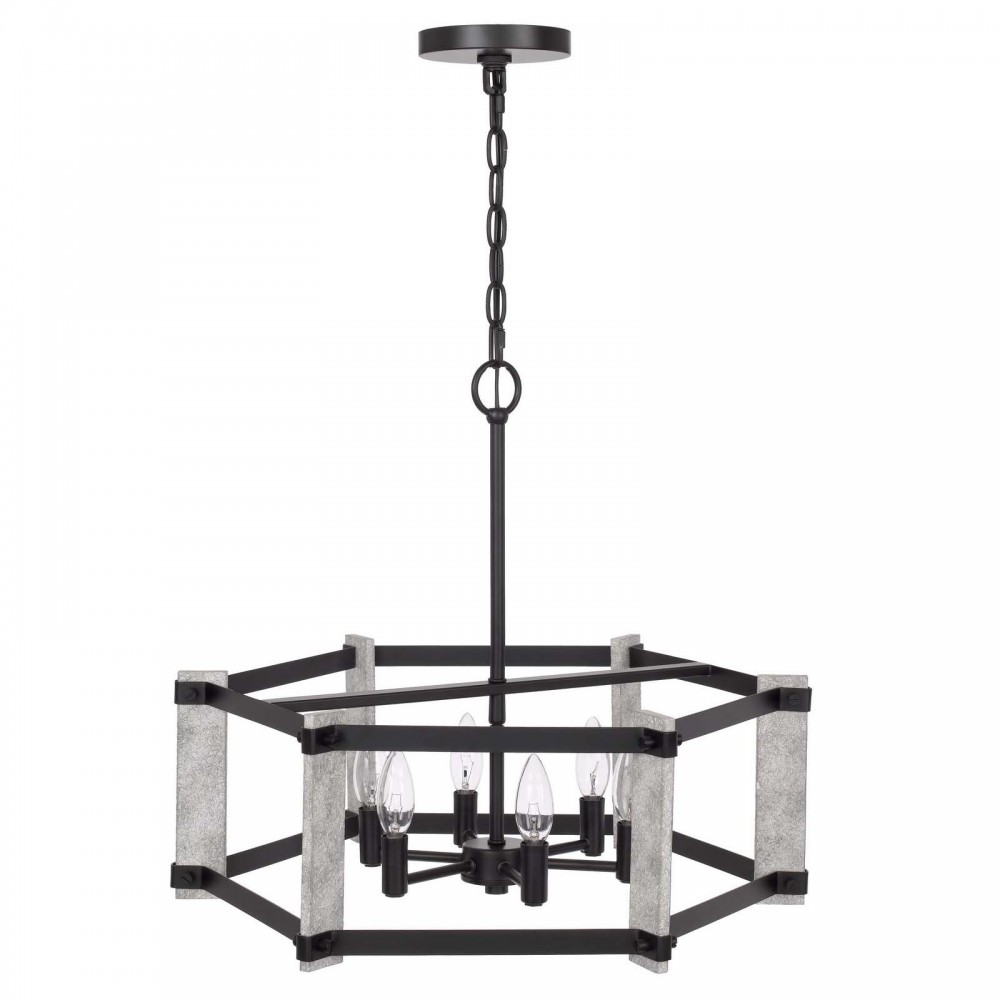 Fossil / black Metal Rutland - Chandelier