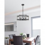 Fossil / black Metal Rutland - Chandelier