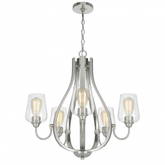 Brushed steel Metal Newport - Chandelier