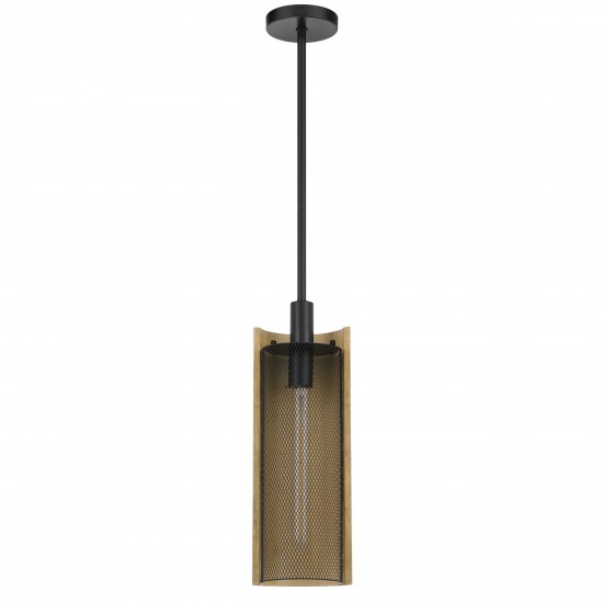 Black/basswood Metal Wigan - Pendant