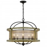 Distressed oak Metal Palencia - Chandelier, FX-3781-5