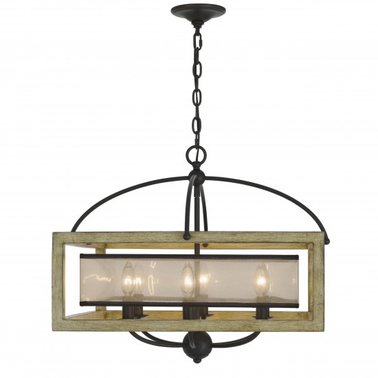 Distressed oak Metal Palencia - Chandelier, FX-3781-6