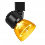 Black Metal/polycarbonate Led track fixture - Track heads, HT-888BK-AMBCLR