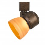 Rust Metal/polycarbonate Led track fixture - Track heads, HT-888RU-AMBFRO