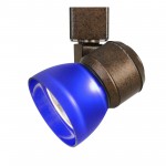 Rust Metal/polycarbonate Led track fixture - Track heads, HT-888RU-BLUFRO