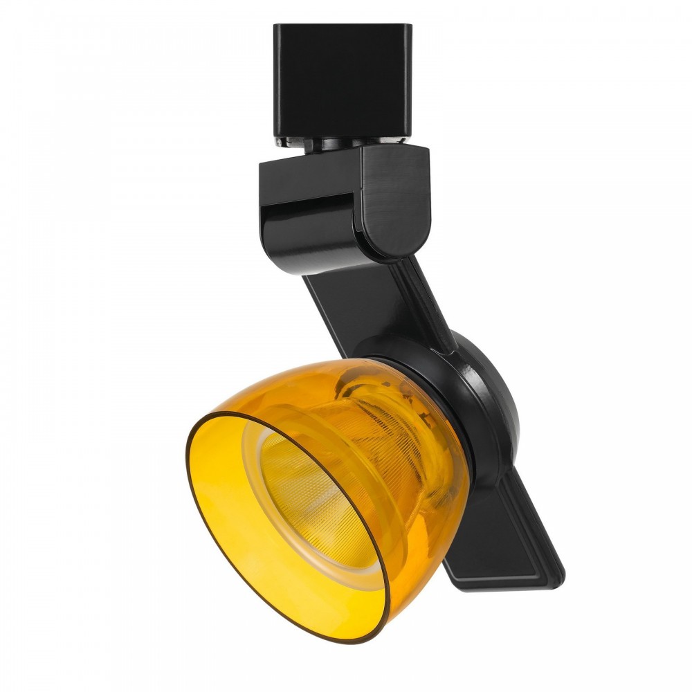 Black Metal/polycarbonate Led track fixture - Track heads, HT-999BK-AMBCLR