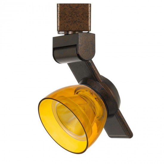 Rust Metal/polycarbonate Led track fixture - Track heads, HT-999RU-AMBCLR