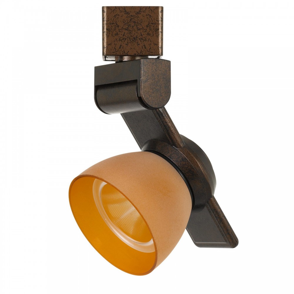 Rust Metal/polycarbonate Led track fixture - Track heads, HT-999RU-AMBFRO