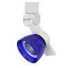 White Metal/polycarbonate Led track fixture - Track heads, HT-999WH-BLUCLR