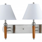 Brushed steel Metal Hotel - Bedside wall lamp