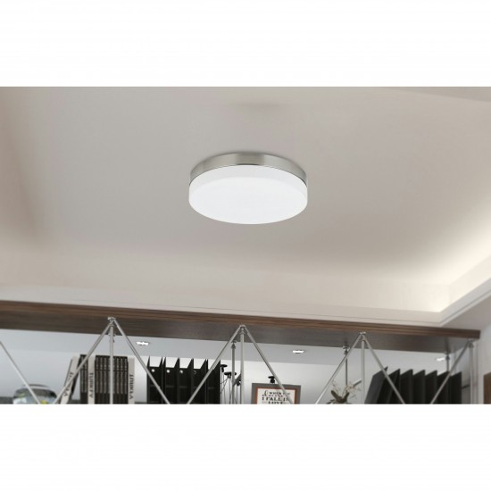 Brushed steel Acrylic/metal Led track - Ceiling semi flush mount fixture