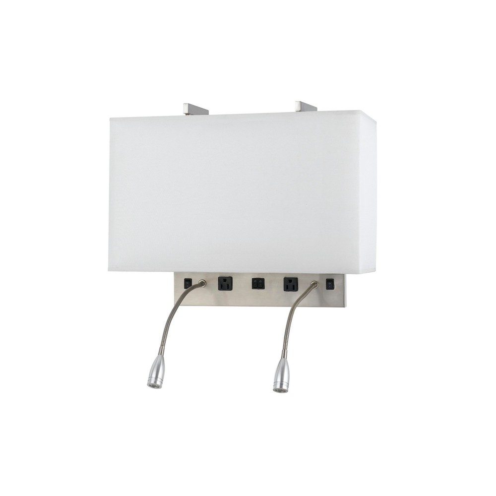 Brushed steel Metal 60w x 2 wall lamp - Bedside wall lamp, LA-8029W2L-1-BS Brushed steel Metal 60w x 2 wall lamp - Bedside wall lamp, LA-8029W2L-1-BS