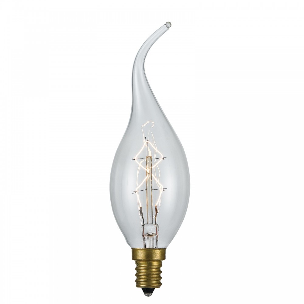 Clear & chrome Metal Edison bulb - Halogen, LB-7148-25W