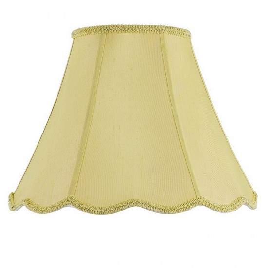 Champagne Fabric Piped scallop bell - Lamp shades, SH-8105/12-CM