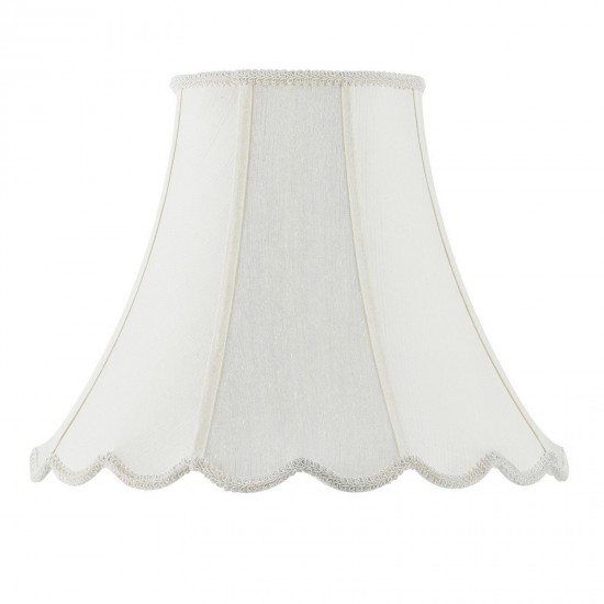 Eggshell Fabric Piped scallop bell - Lamp shades, SH-8105/12-EG