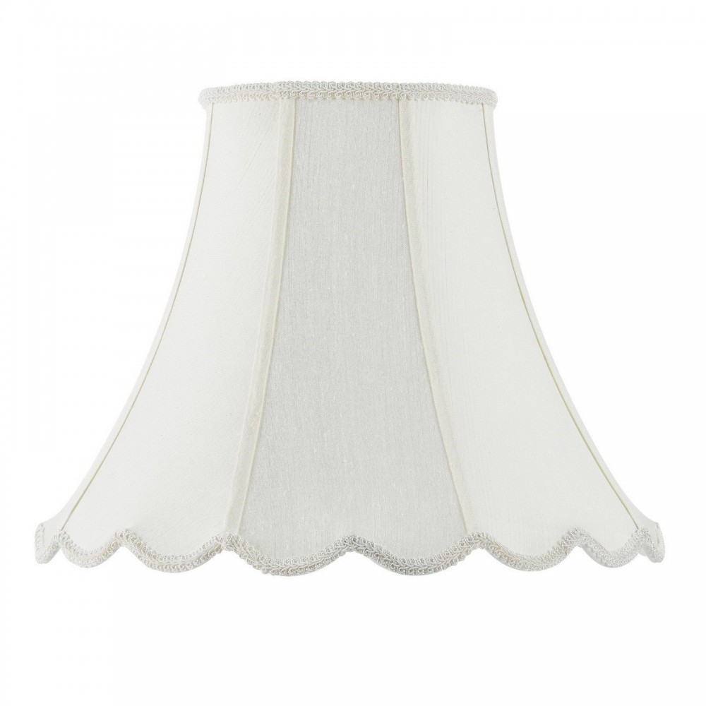 Eggshell Fabric Piped scallop bell - Lamp shades, SH-8105/14-EG