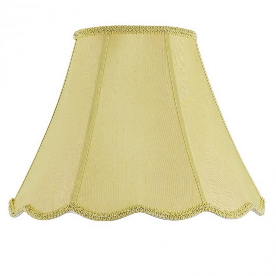 Champagne Fabric Piped scallop bell - Lamp shades, SH-8105/16-CM