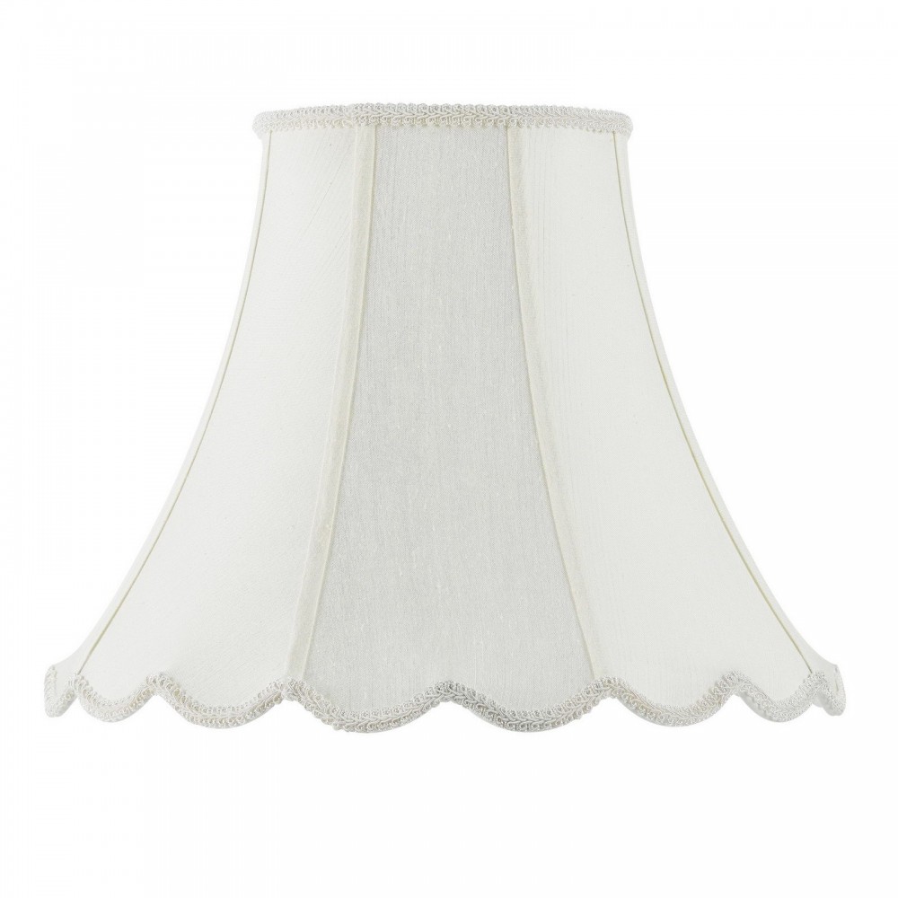 Eggshell Fabric Piped scallop bell - Lamp shades, SH-8105/16-EG