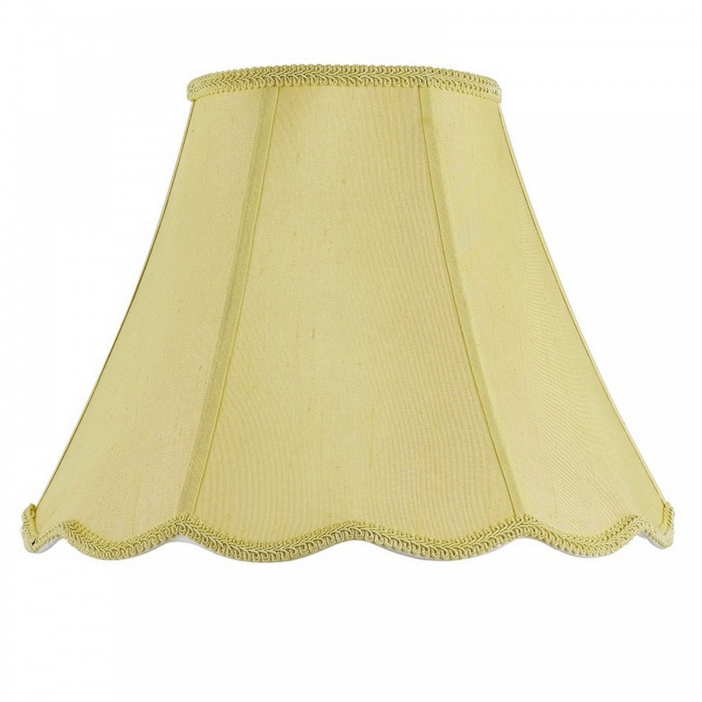 Champagne Fabric Piped scallop bell - Lamp shades, SH-8105/18-CM