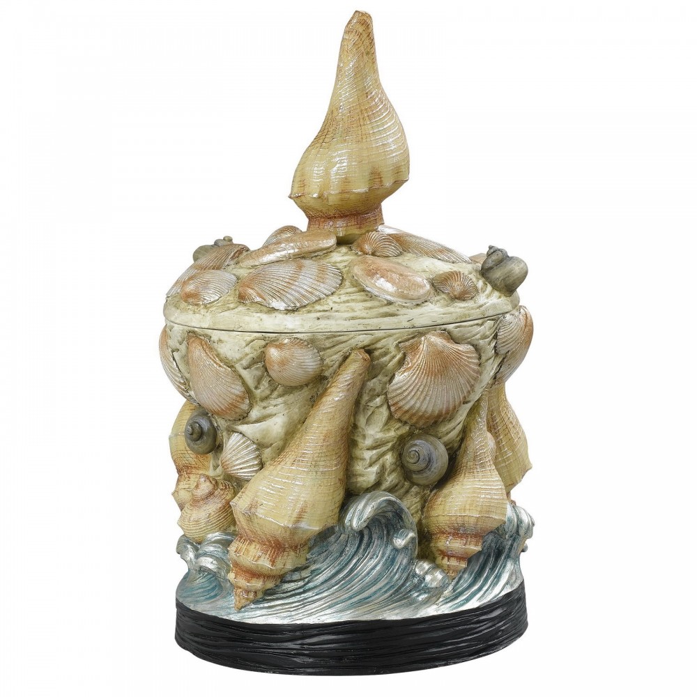 Multi color Eggshell, blue Seashell box - Vase