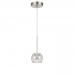 Brushed steel Metal/glass Ithaca - Pendant, UP-1122